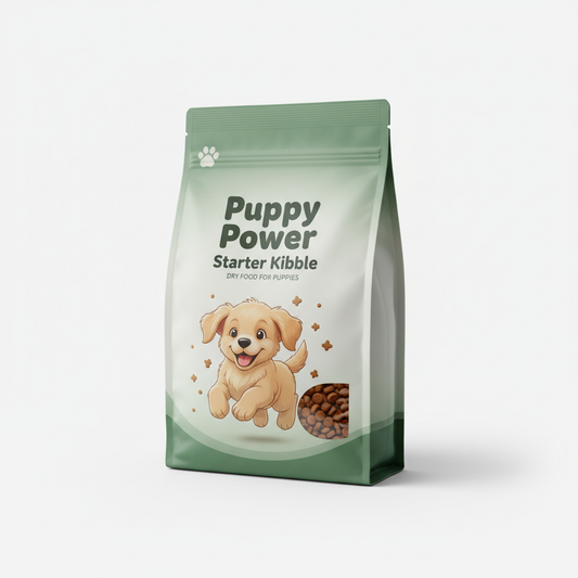 Puppy Power Starter Kibble premium dry puppy food bag