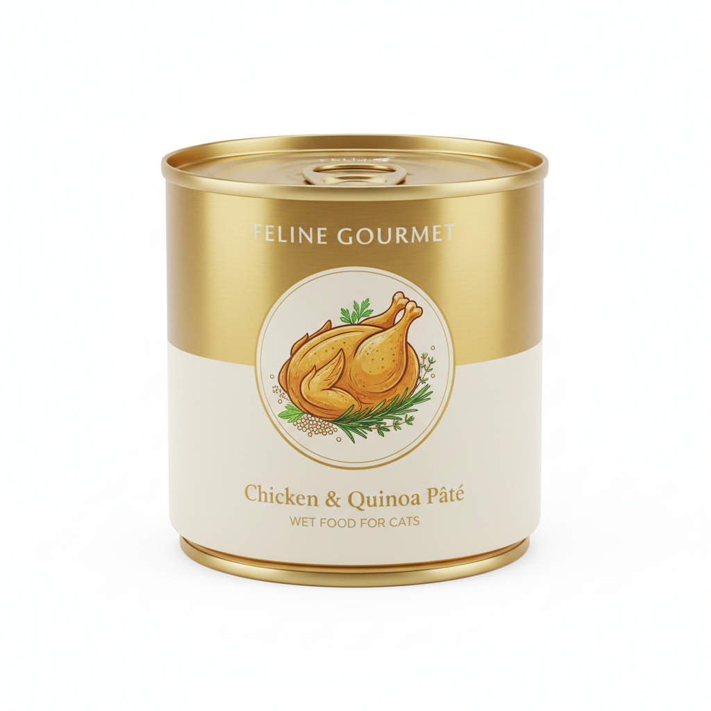 Chicken & Quinoa Pâté premium wet cat food tin