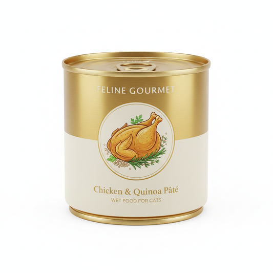 Chicken & Quinoa Pâté premium wet cat food tin